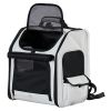 Pet Carrier Backpack, Expandable Cat Dog Carrier with Back Extension, Breathable Mesh Travel Backpack for Small Dogs Cats